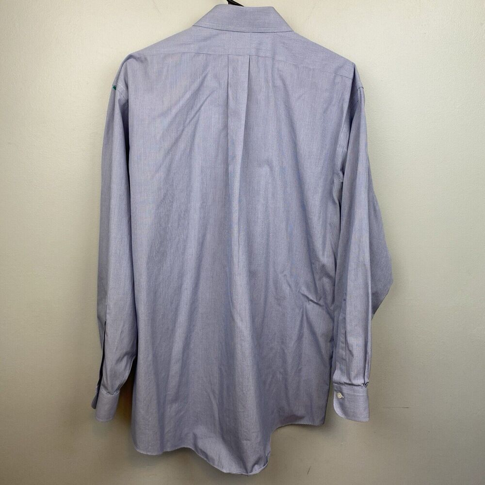 Brooks Brothers Dress Shirt Men's 16.5 Blue Long Sleeve Check Madison - Picture 6 of 9
